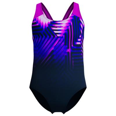 Speedo - Kid's Digi Placement Splashback - Badeanzug Gr 128 blau Image