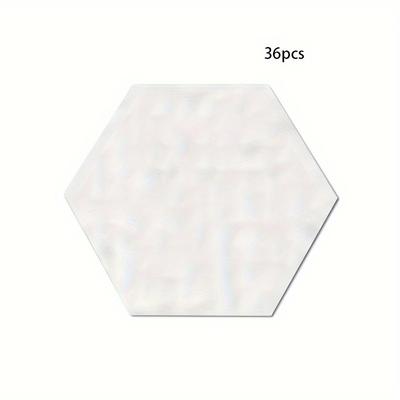 TEMU 36pcs Acrylic Hexagonal Mirror Wall Sticker 5x4.3in Fashionable Decoration For Bedroom, Living Room, Interior And Exterior Wall Sticker, Acrylic For Image