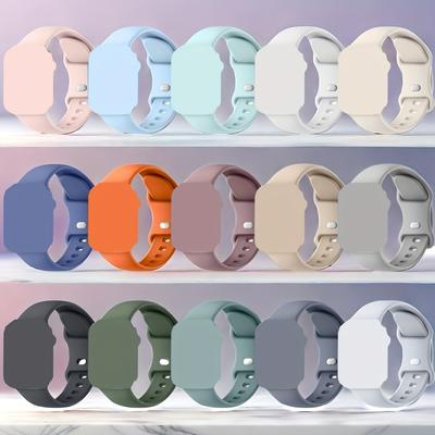 TEMU 15pcs For Watch Bands 46mm 40mm 41mm 38mm 49mm 45mm 44mm 42mm For Women Men, Waterproof Silicone Sport Band Straps For Iwatch Bands Series 10 6 5 4 3 2 1 Se Ultra/ultra 2 Image