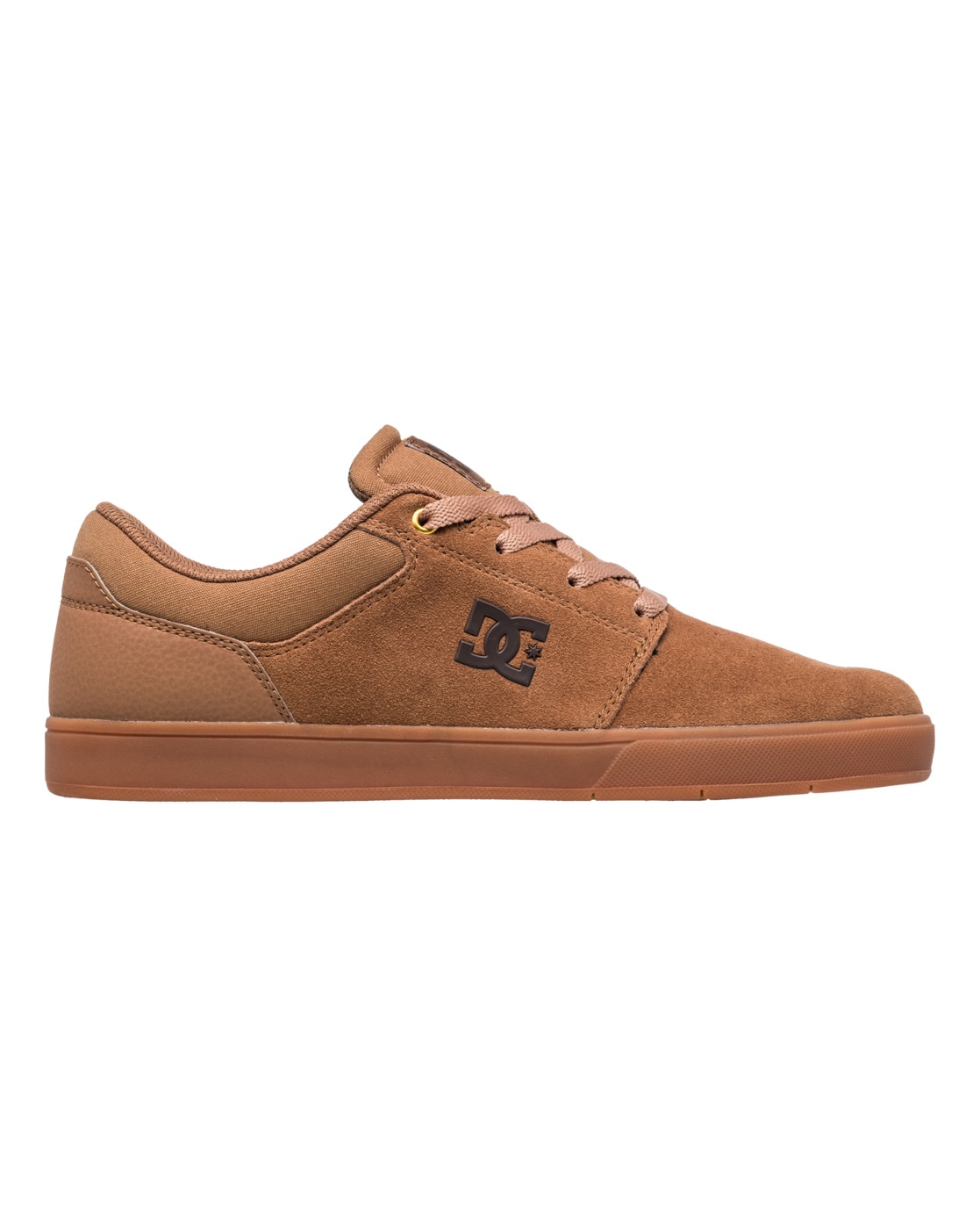 Sneaker DC SHOES "Crisis 2", Herren, Gr. 10,5 (44), braun (braun, braun, braun), Obermaterial: Leder [Kuh] / Futter: Textil / Außensohle: Gummi, Schuhe Sneaker