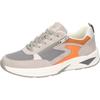 Sneaker WALDLÄUFER "H-JACK", Herren, Gr. 9,5 (44), bunt (hellgrau, orange), Veloursleder, Textil, sportlich, Schuhe, Schnürschuh, Freizeitschuh in Komfortweite H (= sehr weit)