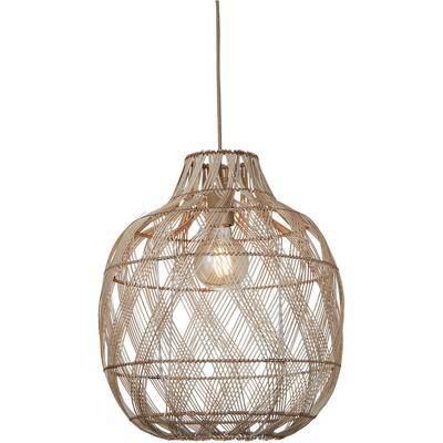 GOOD & MOJO Hängeleuchte "MENDOZA", beige (natur), 1 flammig, Ø 40,00cm H: 253,00cm, Lampen Image