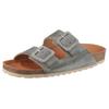 Pantolette VERBENAS "Randell Velour", Damen, Gr. 40, grau (hellgrau), Veloursleder, klassisch, Schuhe, Sommerschuh, Schlappen, Hausschuh, Urlaubschuh mit Softfußbett