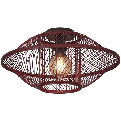 GOOD & MOJO Deckenleuchte "MAUI", rot (burgund), 1 flammig, Ø 50,00cm H: 25,00cm, Lampen Image