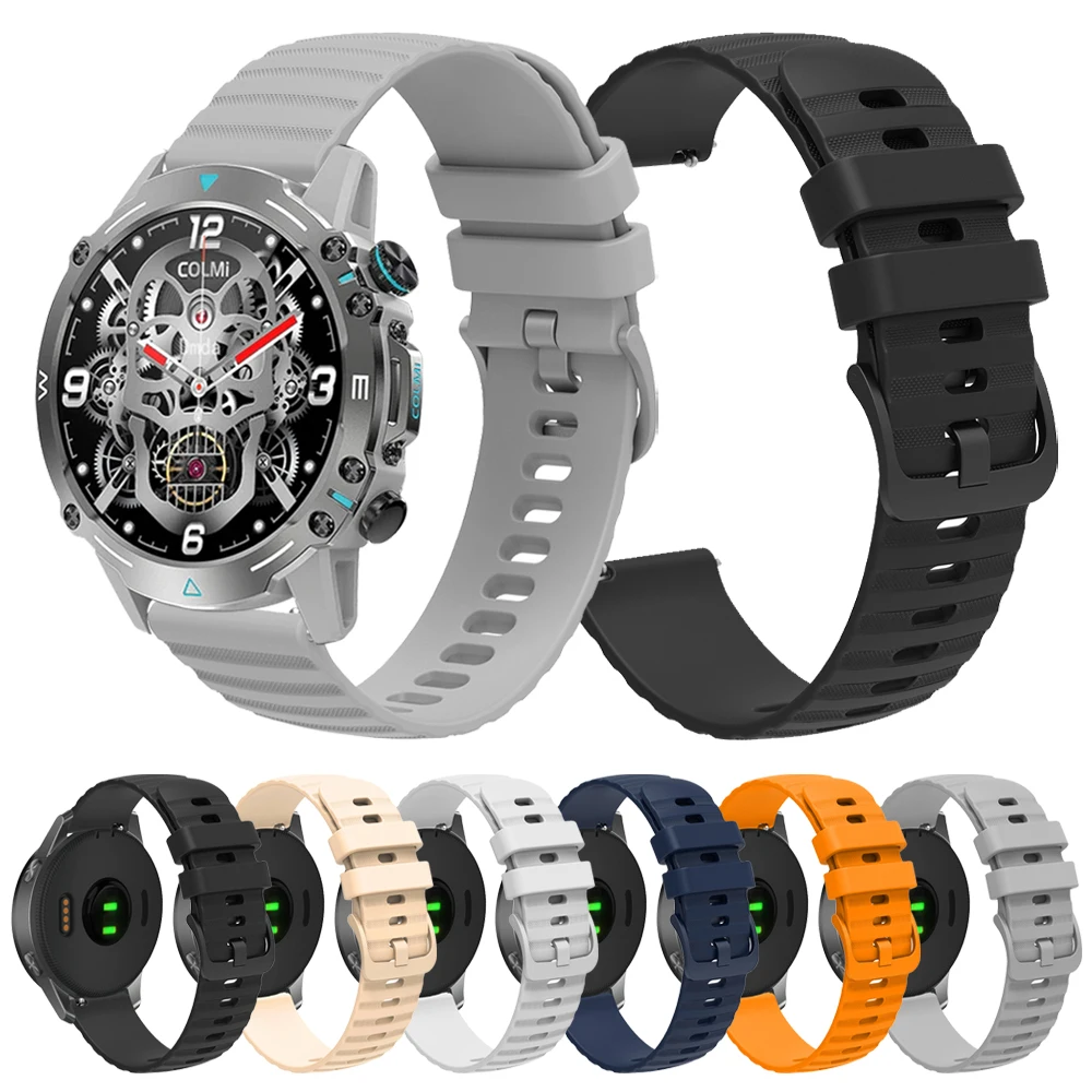 Silikon 20mm 22mm Uhrenarmband Für COLMI P71 Band Für COLMI M42/C81 C60 C61/I31/P68 P73/P28 Plus Armband Ersatz Armband Image