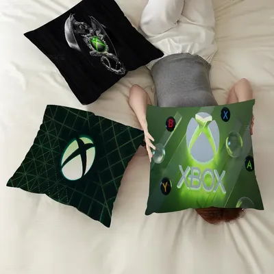 Gaming Xbox Game Logo Maple Design Kissenbezug Happy Autumn Harvest Dekor Urlaub Decorati Image