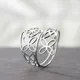 Skyrim Witch Knot Open Rings Women Stainless Steel Gold Color Adjustable Finger Ring Witchcraft Amulet Jewelry Christmas Gift