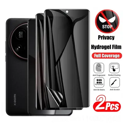 2Pcs Anti-Spy Screen Protectors Für Xiaomi 15 Ultra 14T 13T 12T Pro Privatsphäre Hydrogel Film für Xiaomi 15 14 13 Pro 13 12 11 Lite