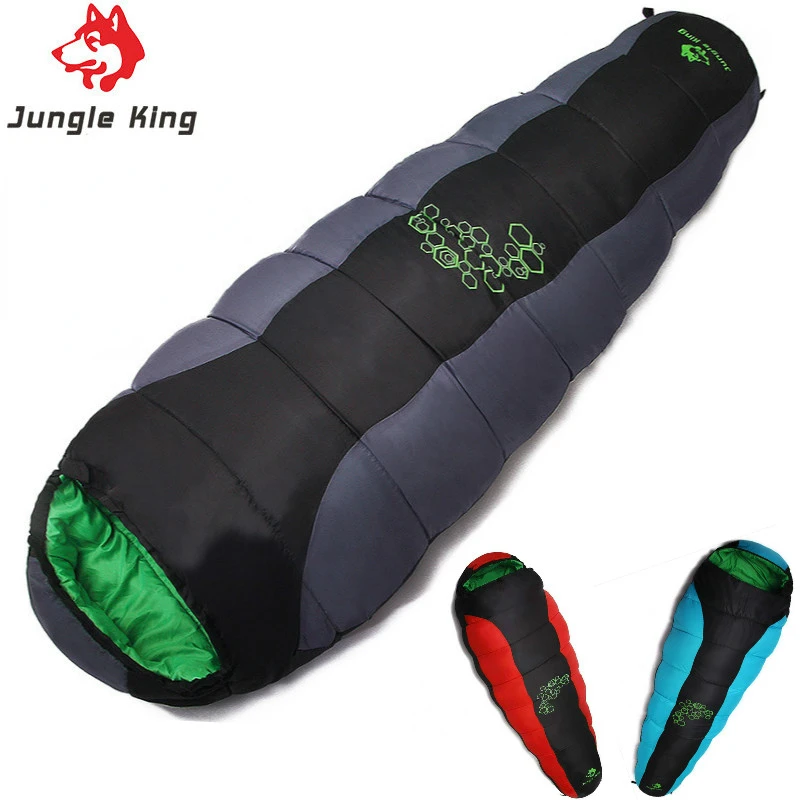 JUNGLE KING CY0901 Verdickungsfüllung, vier Löcher, Baumwollschlafsäcke, passend für den Winter, Thermo, 4 Arten von Dicken, Camping, Reisen Image