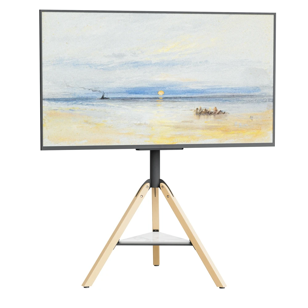 Stativ-Staffelei, Boden-TV-Ständer, höhenverstellbar, drehbare Eck-TV-Halterung für 40-75-Zoll-LCD-LED-Bildschirme