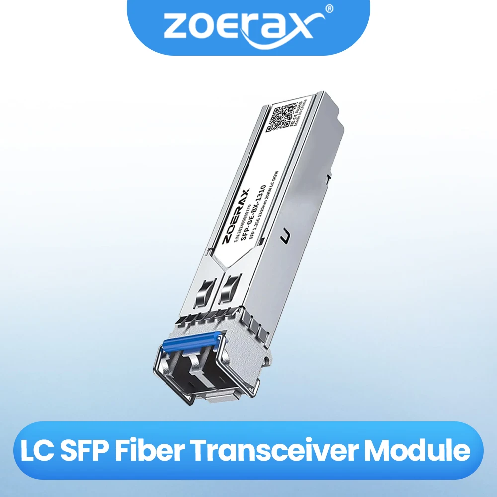 ZoeRax 1PCS 1,25G/10G LC SFP Single-mode Duplex Optic Modul LC SFP Fiber Transceiver Modul 1000Base LX 1310nm bis zu 20km DDM Image