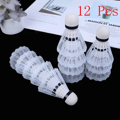 12Pcs Plastic Badminton Ball Shuttlecocks Sport Training Durable Sport Balls Professional Badminton