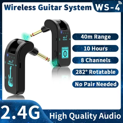 Guitar Wireless System 2.4G Wireless Guitar System Guitar Transmitter Receiver Set For Electric