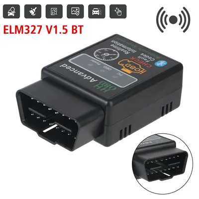 16 Pin 12V Car Diagnostic Tools V1.5 ELM327 OBD2 Code Reader Scanner Bluetooth 5.1 OBD 2 Interface