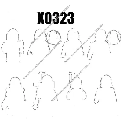 X0323 Action Figures Movie accessories Building Blocks Bricks toys XH1794 XH1795 XH1796 XH1797