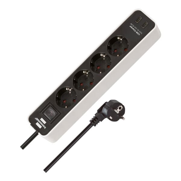 Brennenstuhl 4-fach Steckdosenleiste »Ecolor USB-C« weiß weiß, 31x8x6 cm Image