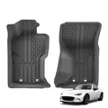 LHD per Mazda MX-5 Miata MX5 MX 5 Mazda Roadster 2016 -2024 TPE 3D Tappetini per auto Fiat 124 Spider 2017-2018 1a fila Nero