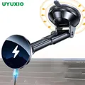 UYUXIO Adattatore per caricabatteria per telefono per auto wireless magnetico 15W Supporto per telefono per auto per cruscotto per parabrezza a ricarica rapida per iPhone Samsung