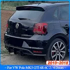 Per VW Polo MK5 GTI 6R 6C Due Quattro Porte Facelift 2010-2018 3 Alette Paraurti Posteriore Diffusore Spoiler Splitter BodyKit ABS Nero Tuning