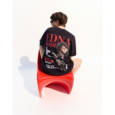 Bershka Short Sleeve The Incredibles T-Shirt Women L Black