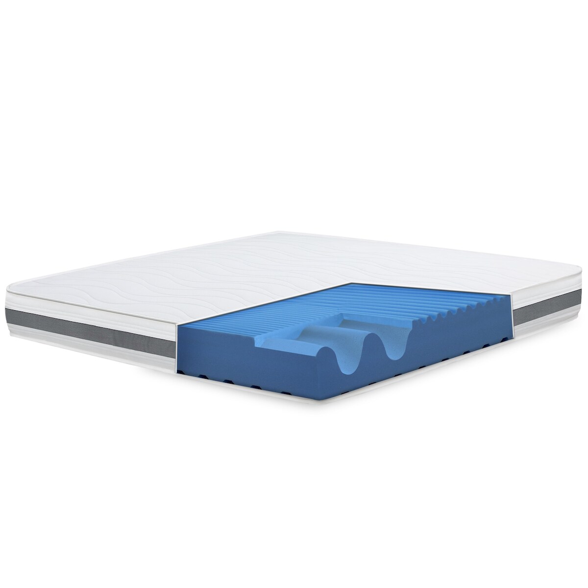 The White Stone Großes Einzelbett Matratze 115x210 Basic, Antibakteriell, Anti-Milben, Anti-Allergie.| Höhe 20 cm | Made in Italy Image