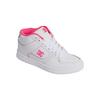 Sneaker DC SHOES "Manteca 4 Mid", Gr. 6,5(37,5), weiß, hot pink, 59.27% Leder, 40.73% Synthetikmaterial, Schuhe