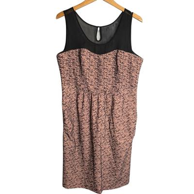 Anthropologie Dresses | Anthropologie Moulinette Soeurs Dress Black Pink Velvet Sheath Women’s Size 14 | Color: Black/Pink | Size: 14