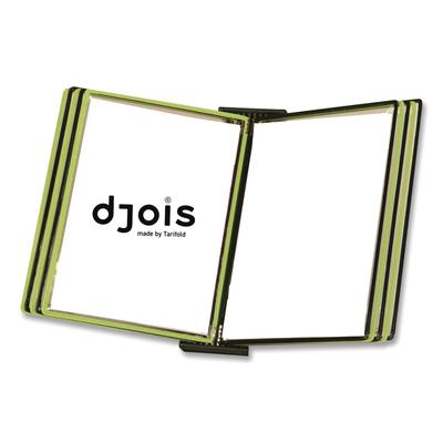 djois(R) by Tarifold Black Line Wall Reference System, 10 Panels with Black, Green Borders, Black Base (TFIWBL291)