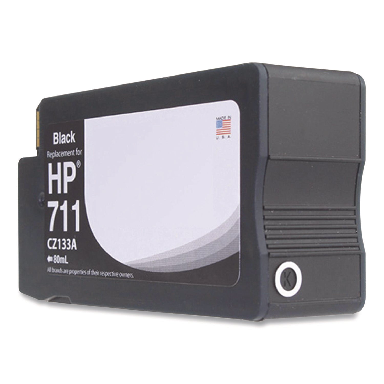 Innovera Remanufactured Black Ink, Replacement for 711 (CZ133A), 80 mL (CTGWH711B)