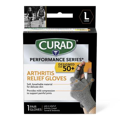 Curad Performance Series 50+ Arthritis Support Gloves, Size L, 4/CS (CURSR19400LD)