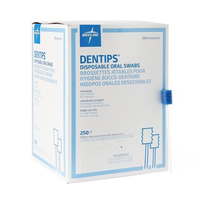Medline DenTips Oral Swab, Untreated, Adult, Individually Wrapped, 500/CS (MDS096202)