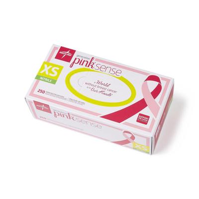 Medline Generation Pink Sense Powder-Free Nitrile Exam Gloves, Size XS, 250/BX (PINK2583H)
