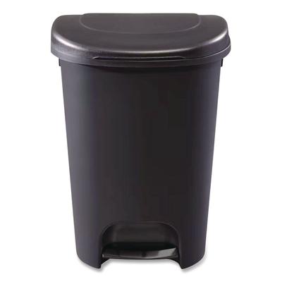 Rubbermaid Classic Step-On Trash Can, 13 gal, Resin, Black (RUB1843028)