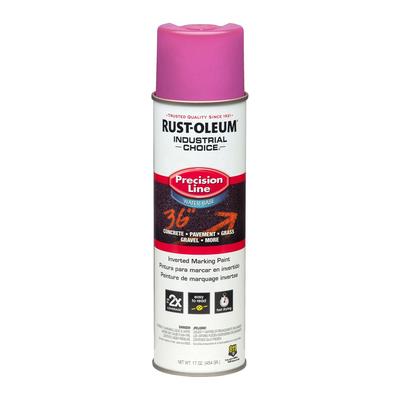 Rust-Oleum Industrial Choice M1800 System Water-Based Precision Line Marking Paint, Flat Safety Purple, 17 oz Aerosol Can, 12/Carton (RST1868838)