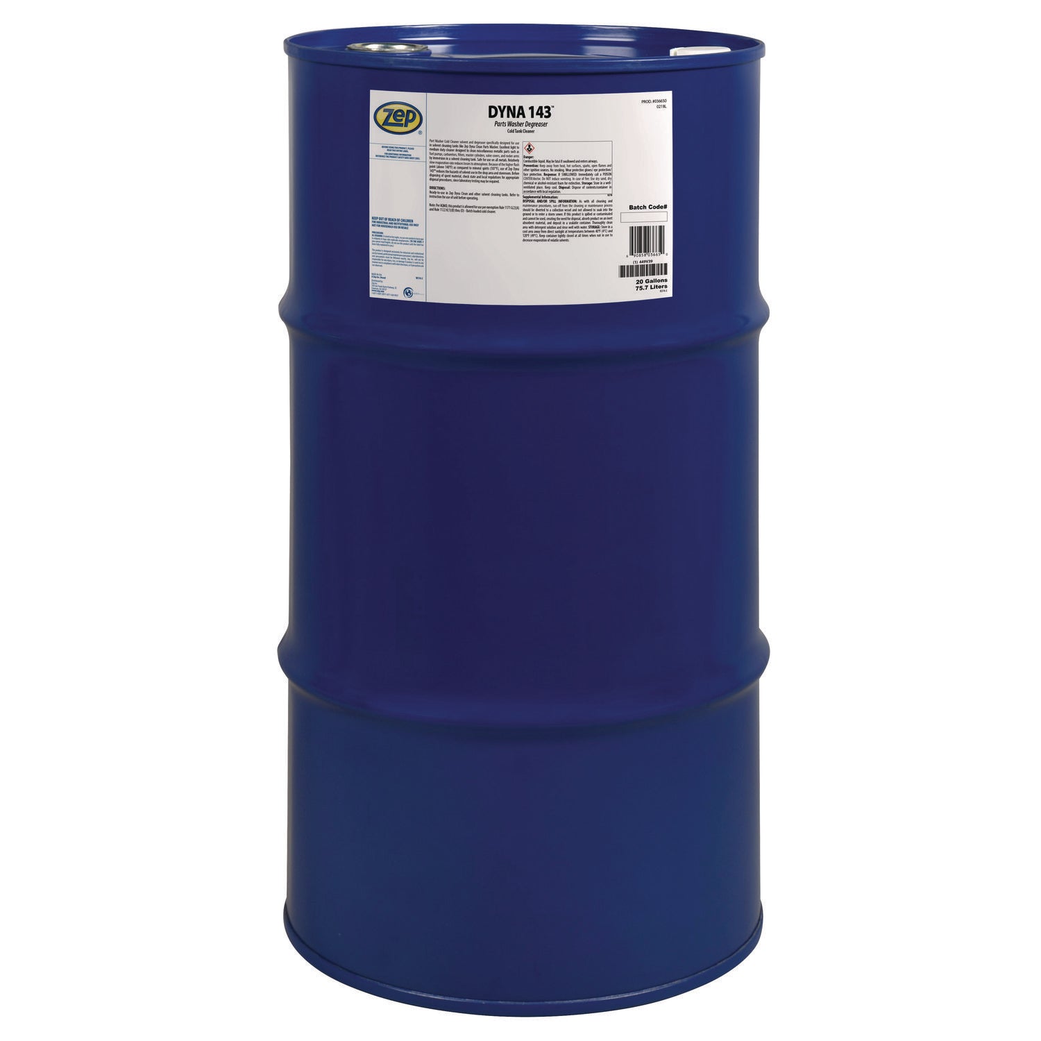 Zep DYNA 143 Parts Washer Degreaser, 20 gal Drum (ZPE36650)