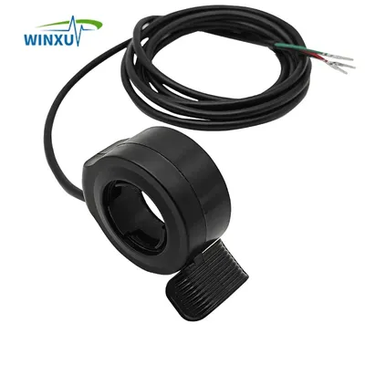 Electric Bicycle Thumb Throttle Finger Push Hall Accelerator Gas Turning Handle Universal Left Right for Scooter Bicycle Ebike