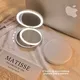 Makeup mirror portable portable small mirror with light led makeup mirror pocket mini handheld luminous folding round mirror