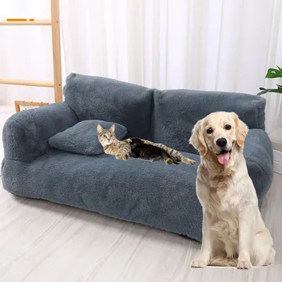 Pet Sofa Bed Pet Recliner Chair Breathable Versatile Warm Anti Slip Bottom with Removable Cover Pet Couch for Cat Dog Pet