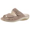 Pantolette WALDLÄUFER "GARDA", Damen, Gr. 8 (42), beige, Nubukleder, klassisch, Schuhe, Keilabsatz, Sommerschuh, Schlappen mit Schmuckapplikation, Weite G