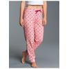 Schlafanzug TRIGEMA "TRIGEMA Schlafanzughose mit Allover-Print", Damen, Gr. M, rosa (rosé), 100% Baumwolle, casual, Homewear-Sets