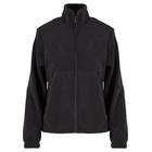 Allwetterjacke URBAN CLASSICS "Urban Classics Ladies Double Polarfleece Jacket", Damen, Gr. 5XL, schwarz (schwarz, schwarz), 94% Polyester, 6% Elasthan, unifarben, casual, relaxed fit, amerikanischer Ausschnitt, Langarm, Jacken