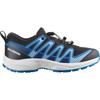 Wanderschuh SALOMON "XA PRO V8 J", Gr. 38, schwarz, weiß, french blau, Synthetik, Textil, sportlich, Schuhe, wasserdicht