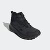 Wanderschuh ADIDAS TERREX, Gr. 44,5, schwarz (core schwarz, core schwarz, grau four), Leder, Textil, sportlich, Schuhe