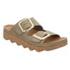 Pantolette ROHDE "FOGGIA", Damen, Gr. 40, grün (khaki), Nubukleder, klassisch, Schuhe, Sommerschuh, Hausschuh, Strandschuh, Schlappen mit Softfußbett