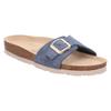 Pantolette ROHDE, Damen, Gr. 41, blau (jeansblau), Veloursleder, klassisch, Schuhe, Keilabsatz, Sommerschuh, Schlappen mit vorgeformtem Softfußbett