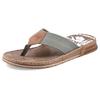 Zehentrenner RIEKER, Herren, Gr. 40, grau (grün), Textil, Lederimitat, sportlich, Schuhe, Sommerschuh, Schlappen, Poolslides, Badeschuh, mit Logoschriftzug, Topseller