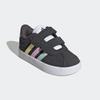Klettschuh ADIDAS SPORTSWEAR "VL COURT 3.0", Gr. 23, grau six, halo mint, bliss lila, Leder, Synthetik, sportlich, Schuhe, für Kinder, inspiriert vom Design des adidas samba