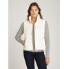 Steppweste TOMMY HILFIGER "LW DOWN FEMININE GLOSS VEST", Damen, Gr. XS (34), weiß (ivory petal), Web, Obermaterial: 100% Polyamid, unifarben, casual, normal hüftlang, Westen, mit leichter Wattierung