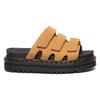 Pantolette DR. MARTENS "Raine", Damen, Gr. 40, braun (hellbraun), Veloursleder, modisch, Schuhe, Pantolette, Sandale, Sommerschuh mit Plateausohle