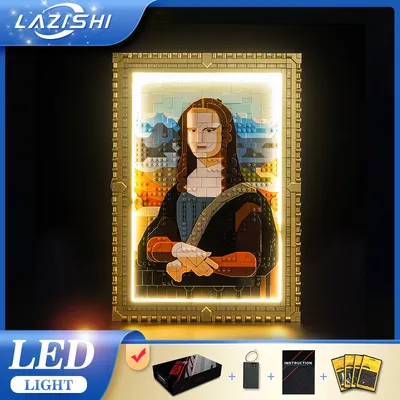 Lazishi LED-Beleuchtung 31213-Set passend für Mona Lisa Baustein-Geschenk (ohne Bausteine) Image